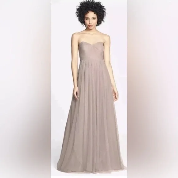 BHLDN Dresses Jenny Yoo Annabelle Mink Gray Strapless